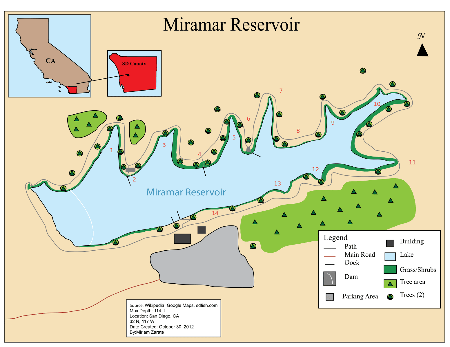 Miramar Reservoir Lake Great Runs