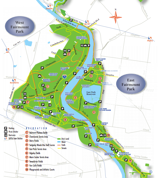 Map Of Fairmount Park Philadelphia Fairmount Park   Great Runs